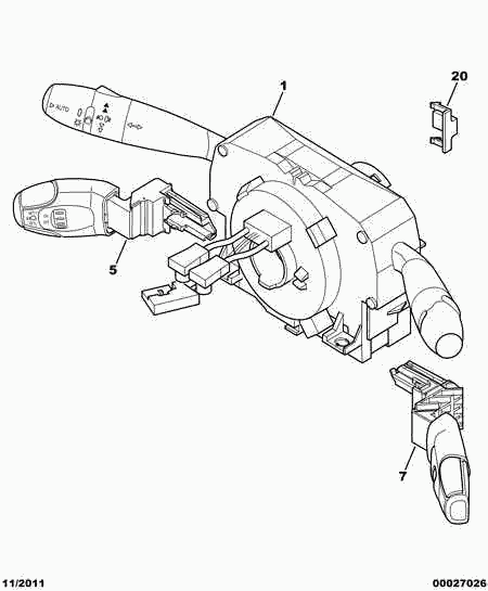 PEUGEOT (DF-PSA) 6242 Z8 - Выключатель на рулевой колонке parts5.com