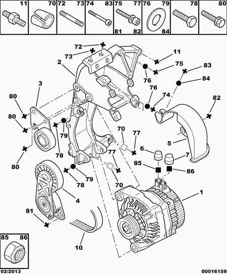 CITROËN 5750 YZ - V-Ribbed Belt parts5.com