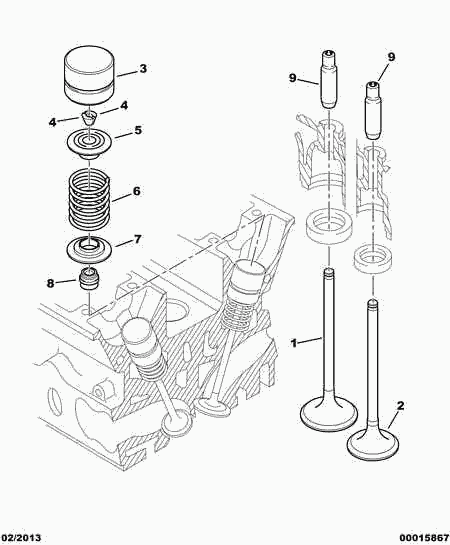 PEUGEOT 0956.38 - Seal Ring, valve stem parts5.com