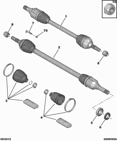 CITROËN 3293.35 - Пыльник, приводной вал parts5.com