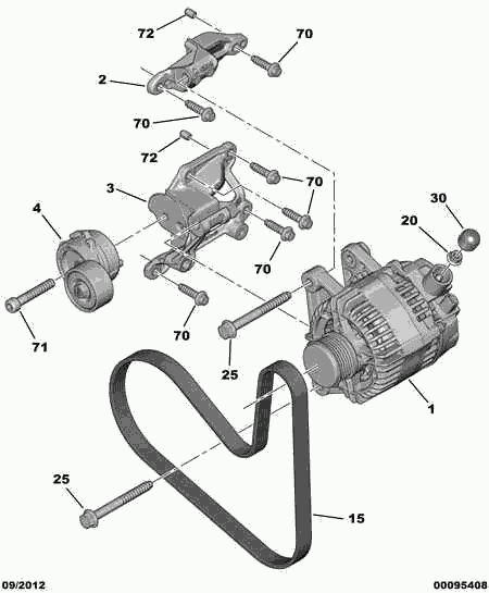 DS 96 758 744 80 - Correa trapecial poli V parts5.com