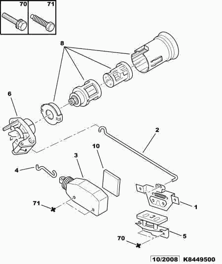 PEUGEOT 9170.AY - Переключатель зажигания parts5.com