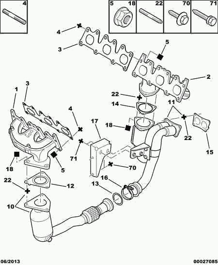 PEUGEOT (DF-PSA) 1705 RP - Катализатор parts5.com