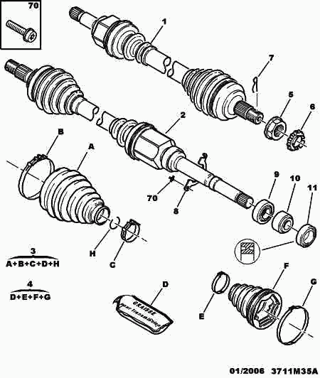 PEUGEOT 3287 A5 - Пыльник, приводной вал parts5.com