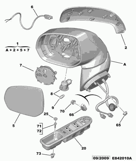 PEUGEOT 8151 JV - Наружное зеркало parts5.com