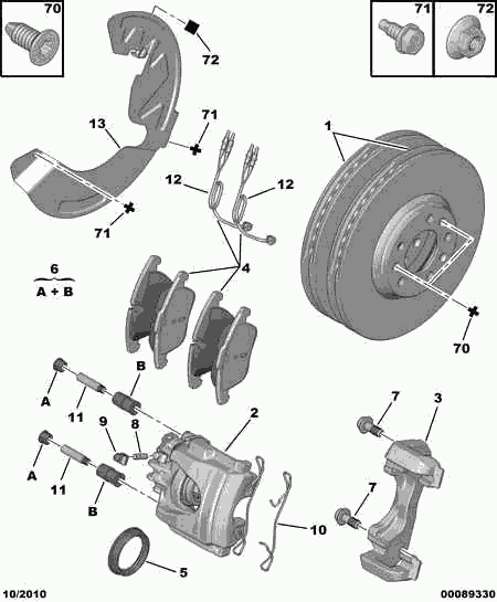 PEUGEOT 4249.93 - Тормозной диск parts5.com