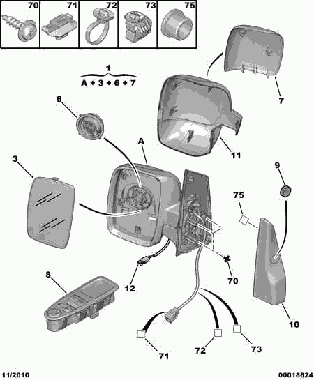 CITROËN 8153 N9 - Наружное зеркало parts5.com