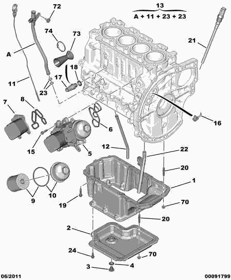 DS 1103 L1 - Масляный радиатор, двигательное масло parts5.com
