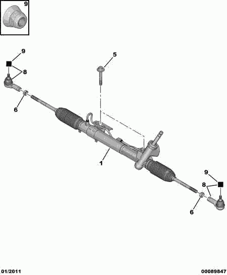 PEUGEOT 3817 74 - Наконечник рулевой тяги, шарнир parts5.com