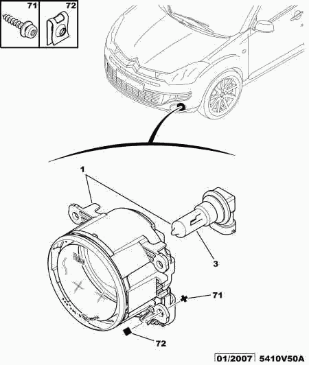 PEUGEOT 6208 F9 - Противотуманная фара parts5.com