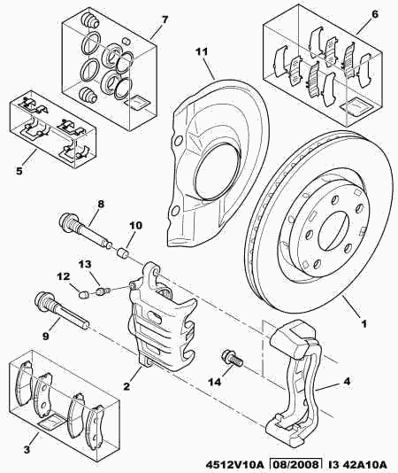 CITROËN/PEUGEOT 4253 88 - Тормозные колодки, дисковые, комплект parts5.com