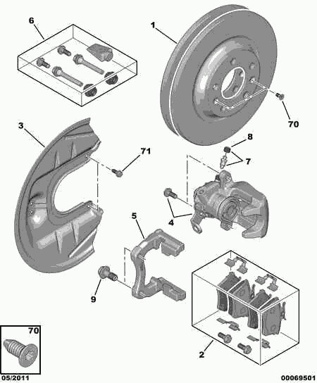 PEUGEOT 4439 36 - Комплект направляющей гильзы parts5.com