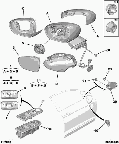 CITROËN 8154 CW - Наружное зеркало parts5.com