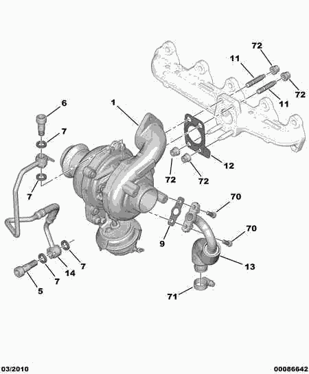 PEUGEOT 0375 P7 - Турбина, компрессор parts5.com