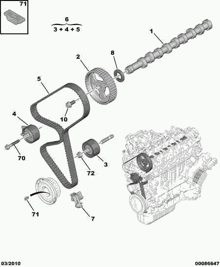 CITROËN (DF-PSA) 16 087 459 80 - Комплект ремня ГРМ parts5.com