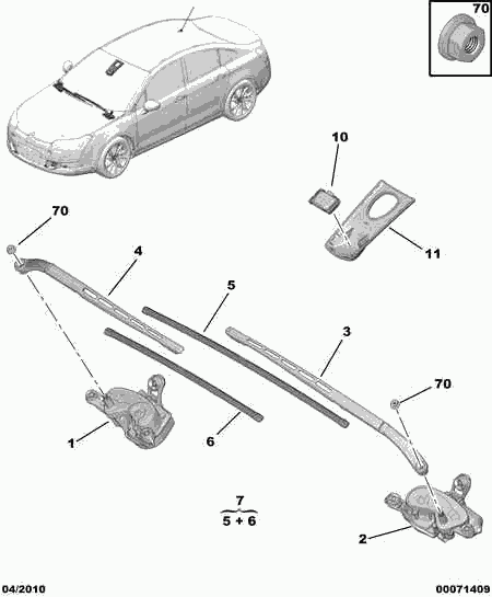 PEUGEOT 6423 J9 - Щетка стеклоочистителя parts5.com