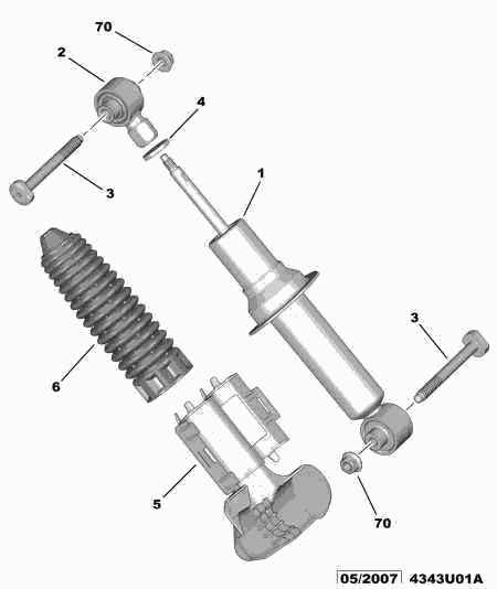 CITROËN 5206 PN - Амортизатор parts5.com