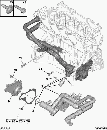 PEUGEOT 1201.G9 - Водяной насос parts5.com