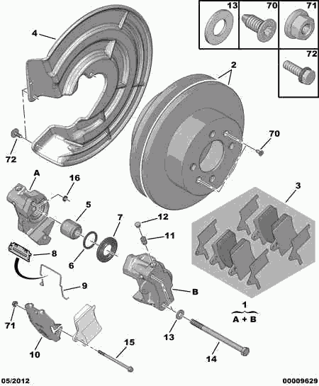 CITROËN 4246.W4 - Тормозной диск parts5.com