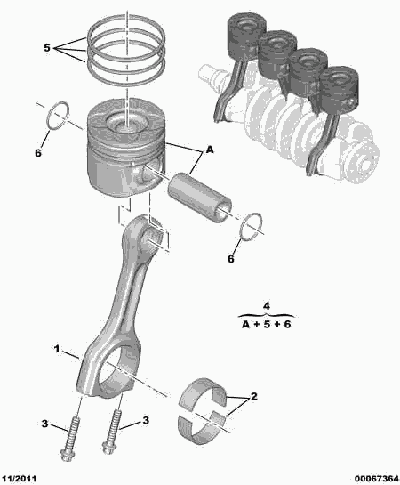 CITROËN/PEUGEOT 0628.V1 - Поршень parts5.com