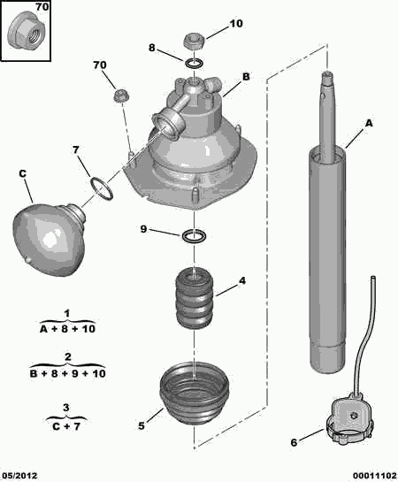 PEUGEOT (DF-PSA) 95 050 399 - Центральное гидравлическое масло parts5.com