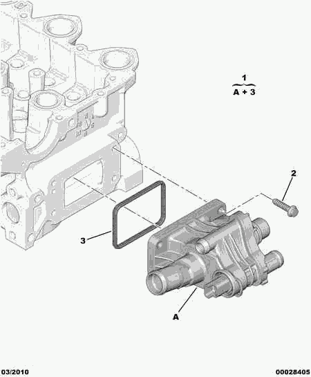 CITROËN 1336 X2 - Термостат, охлаждающая жидкость parts5.com