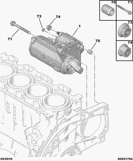 CITROËN 5802 Z8 - Стартер parts5.com