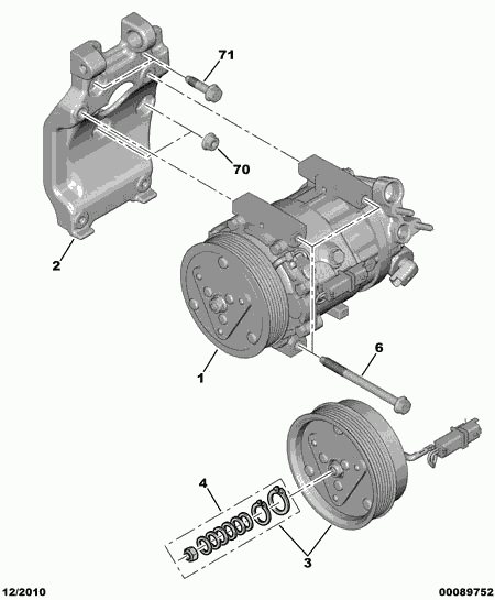 CITROËN 6453.RG - Компрессор кондиционера parts5.com