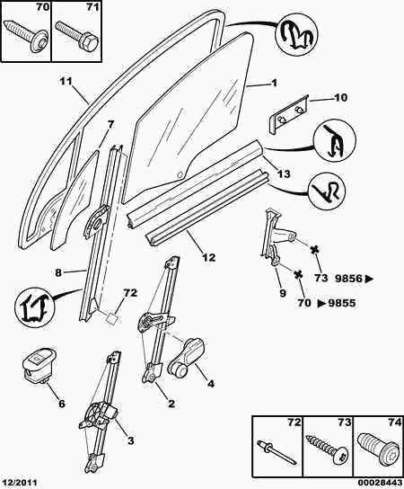 CITROËN 9221 AQ - Стеклоподъемник parts5.com