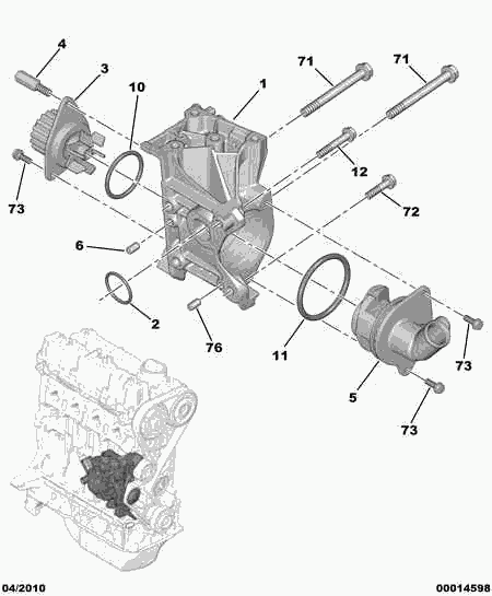 CITROËN 1204 45 - Водяной насос + комплект зубчатого ремня parts5.com