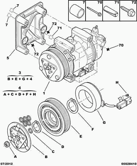 PEUGEOT 6453.QH - Компрессор кондиционера parts5.com