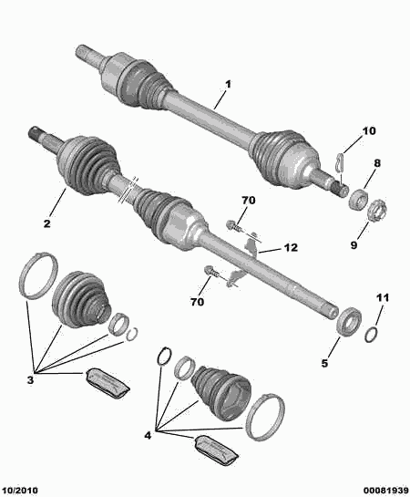 CITROËN/PEUGEOT 3293 C8 - Пыльник, приводной вал parts5.com