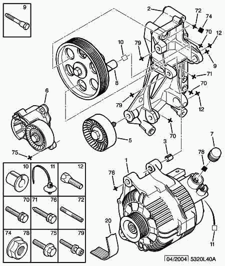 PEUGEOT (DF-PSA) 5705 AC - Шкив генератора, муфта parts5.com