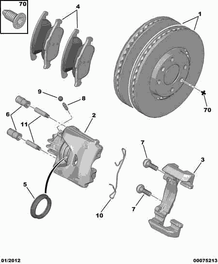 DS 4254.25 - Тормозные колодки, дисковые, комплект parts5.com