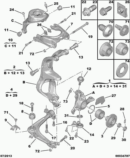 CITROËN 3520.W2 - Рычаг подвески колеса parts5.com