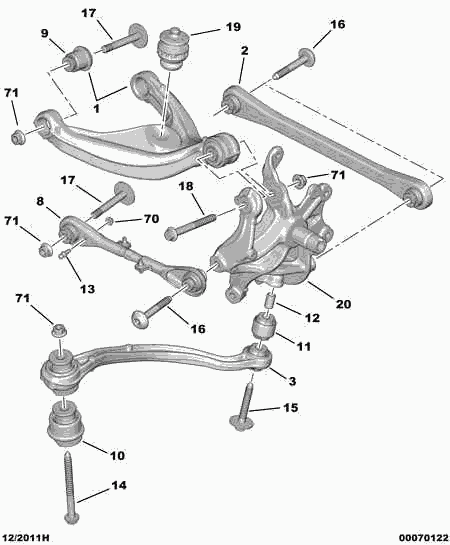 PEUGEOT 5131 C4 - Сайлентблок, рычаг подвески колеса parts5.com