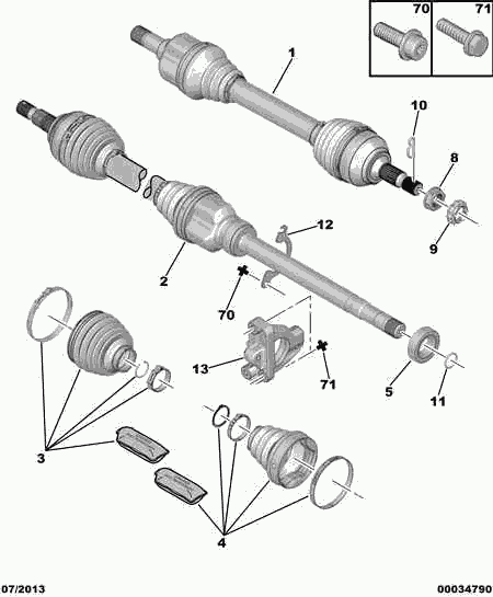 PEUGEOT 3293.C4 - Пыльник, приводной вал parts5.com