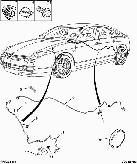 PEUGEOT 4545 G6 - Датчик ABS, частота вращения колеса parts5.com