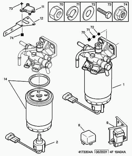 CITROËN 1906 C3 - Топливный фильтр parts5.com