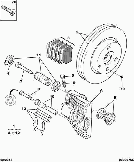 CITROËN 4252 85 - Тормозные колодки, дисковые, комплект parts5.com