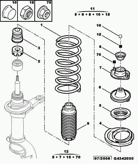 CITROËN 5038 50 - Опора стойки амортизатора, подушка parts5.com