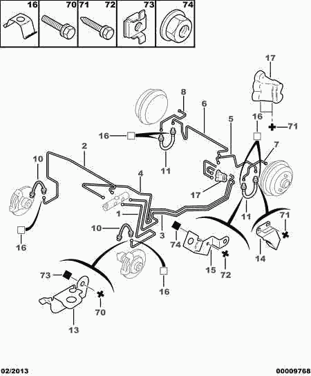 PEUGEOT 4806 55 - Тормозной шланг parts5.com