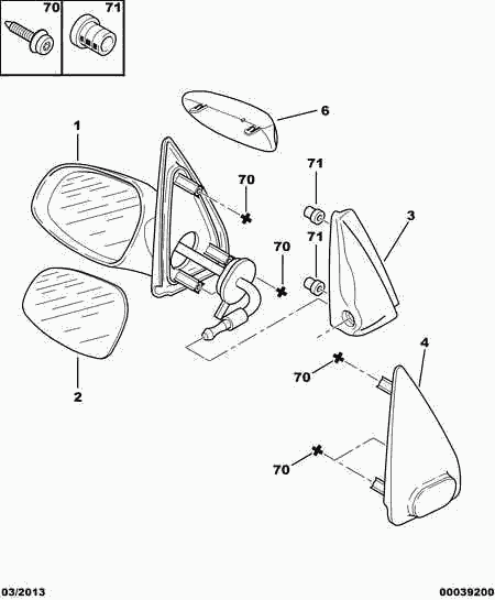 CITROËN 8148 KS - Наружное зеркало parts5.com