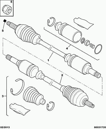 PEUGEOT 3297 24 - Комплект подшипника ступицы колеса parts5.com