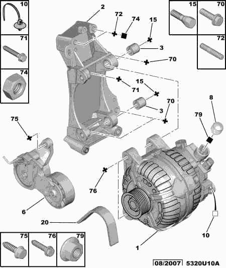 PEUGEOT 5750 XG - Поликлиновой ремень parts5.com