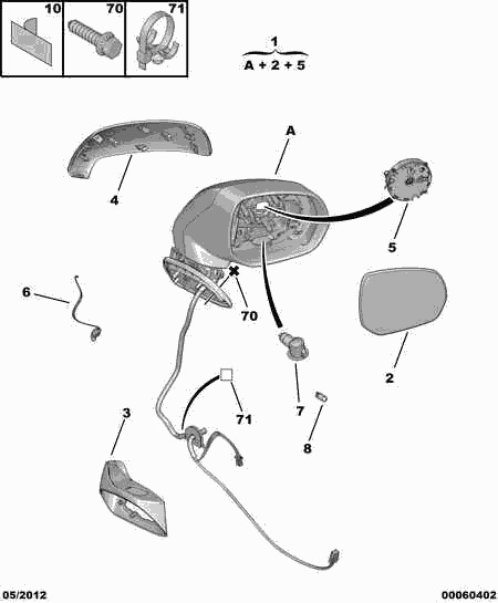 CITROËN 8152 A8 - Наружное зеркало parts5.com