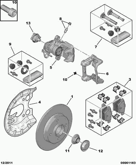 CITROËN 3739.31 - Гайка, шейка оси parts5.com