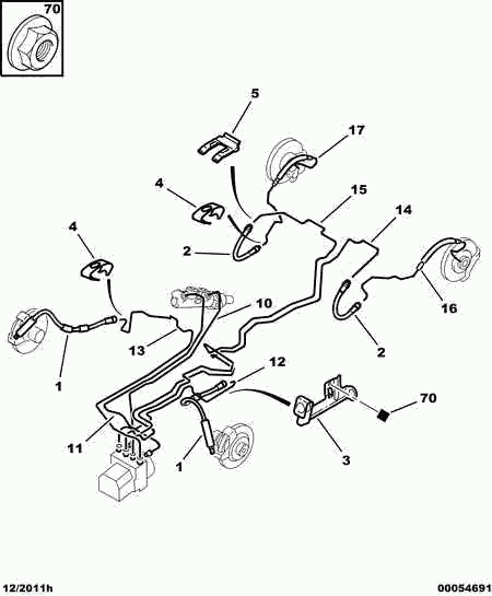 PEUGEOT 4806 G5 - Тормозной шланг parts5.com