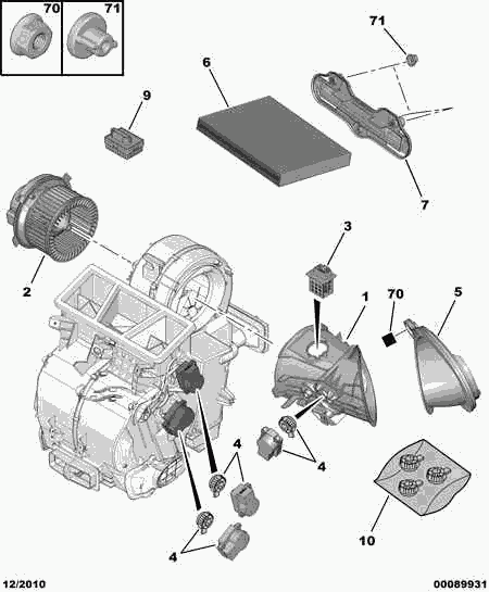 PEUGEOT 6447 LN - Фильтр воздуха в салоне parts5.com