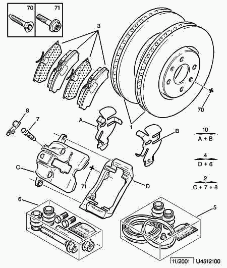 PEUGEOT 4252 13 - Тормозные колодки, дисковые, комплект parts5.com